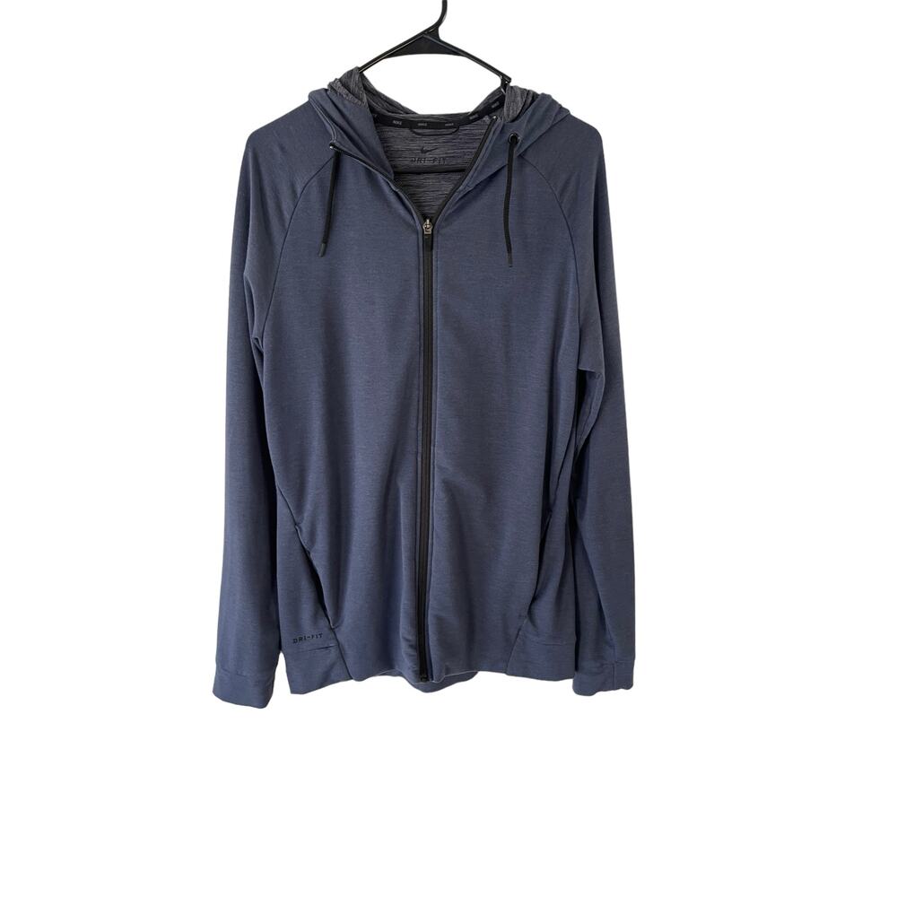 Nike Men's Size Medium Blue Running‎ Zip Up Soft Sweater
